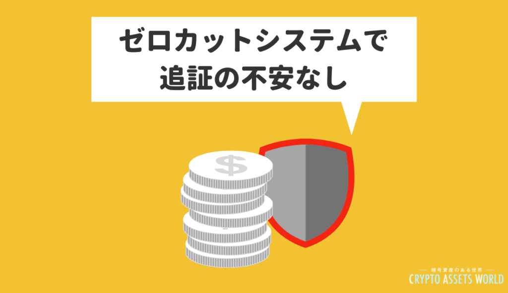 ゼロカットシステムで追証の不安なし