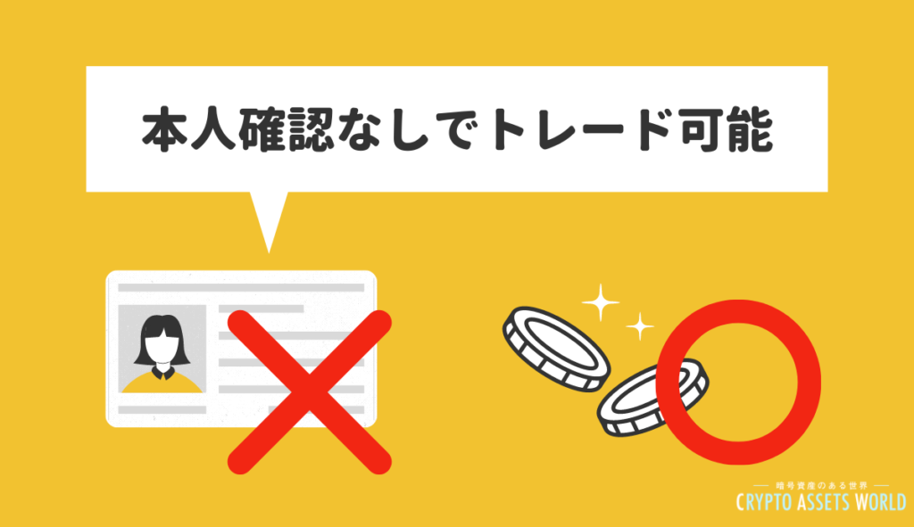 本人確認なしでトレード可能